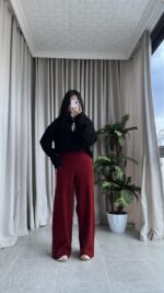 Triko Bordo Pantolon - Görsel 2