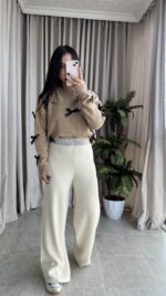 Triko Ekru Pantolon - Görsel 5