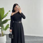 Veny Asimetrik Tül Etek - Siyah