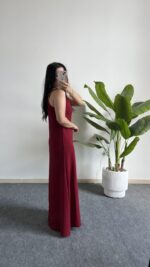 Viole Askılı Aerobin Elbise - Bordo - Görsel 6