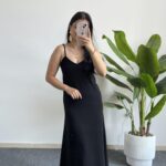 Viole Askılı Aerobin Elbise - Siyah