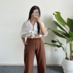 Vole Keten Pantolon - Kahve