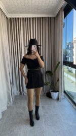 Zımba Detay Şortlu Etek - Görsel 6