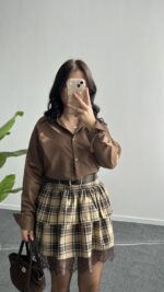 Hanna Ekose Kemerli Etek - Ekru - Görsel 7