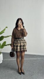 Hanna Ekose Kemerli Etek - Ekru - Görsel 4