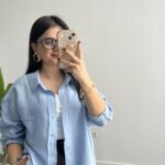 Leoni Oversize Basic Gömlek - Mavi