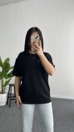 Esila Basic Modal Tişört - Siyah - Görsel 3