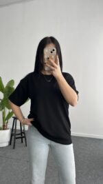 Esila Basic Modal Tişört - Siyah