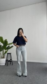 Esila Basic Modal Tişört - Lacivert - Görsel 3