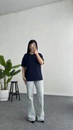 Esila Basic Modal Tişört - Lacivert - Görsel 2