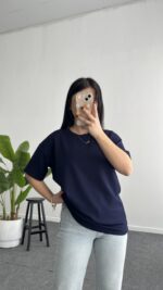 Esila Basic Modal Tişört - Lacivert