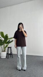 Esila Basic Modal Tişört - Kahve - Görsel 3