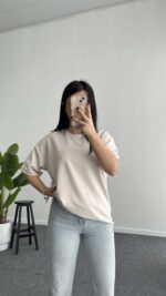 Esila Basic Modal Tişört - Taş