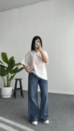 İnci Detaylı Tişört - Pembe - Görsel 4