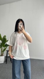 İnci Detaylı Tişört - Pembe - Görsel 5