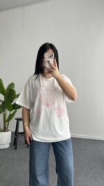 İnci Detaylı Tişört - Pembe - Görsel 3