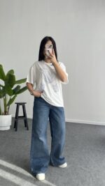 İnci Detaylı Tişört-Mavi - Görsel 3