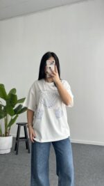 İnci Detaylı Tişört-Mavi - Görsel 5