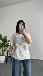 İnci Detaylı Tişört - Siyah - Görsel 3