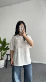 İnci Detaylı Tişört - Taş - Görsel 5