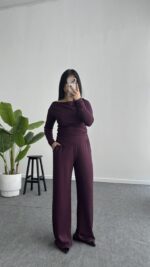 Marsila Drapeli Takım - Mürdüm - Görsel 2