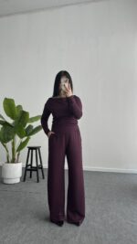 Marsila Drapeli Takım - Mürdüm - Görsel 6