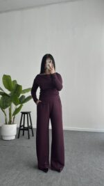 Marsila Drapeli Takım - Mürdüm - Görsel 6