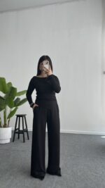 Marsila Drapeli Takım - Siyah - Görsel 2