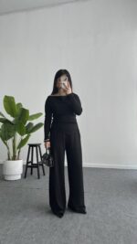 Marsila Drapeli Takım - Siyah - Görsel 8