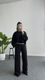 Venüs Takım Pelerinli  - Siyah - Görsel 3