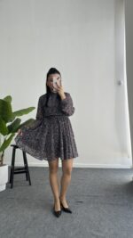 Çiçekli Şifon Elbise