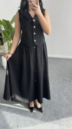 Polina Yelek Etek İkili Takım - Siyah - Görsel 4