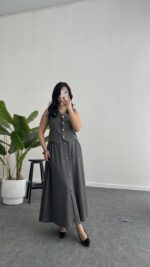 Polina Yelek Etek İkili Takım - Gri