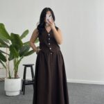 Polina Yelek Etek İkili Takım - Kahve