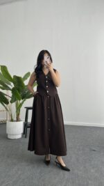 Polina Yelek Etek İkili Takım - Kahve - Görsel 6