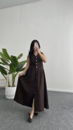 Polina Yelek Etek İkili Takım - Kahve - Görsel 8