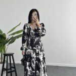 Tiana Kruvaze Elbise - Siyah