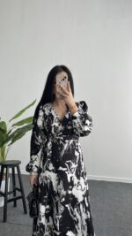 Tiana Kruvaze Elbise - Siyah - Görsel 6