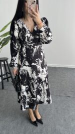 Tiana Kruvaze Elbise - Siyah - Görsel 3