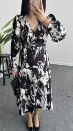 Tiana Kruvaze Elbise - Siyah - Görsel 7