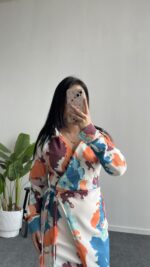 Serena Desenli Elbise - Görsel 6