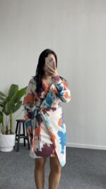 Serena Desenli Elbise - Görsel 5