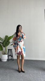 Serena Desenli Elbise - Görsel 4