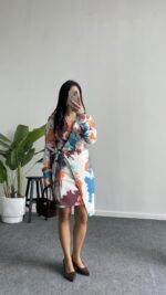 Serena Desenli Elbise - Görsel 2