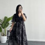 Milena Şifon Elbise - Siyah