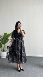 Milena Şifon Elbise - Siyah