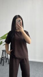 Yuri Taşlı Modal Takım - Kahve - Görsel 7