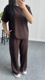 Yuri Taşlı Modal Takım - Kahve - Görsel 6