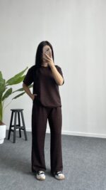 Yuri Taşlı Modal Takım - Kahve - Görsel 3