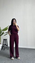 Yuri Taşlı Modal Takım - Bordo